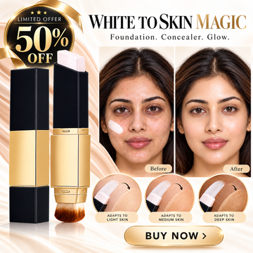 2-in-1 Color-Changing Foundation Stick – Flawless, Even-Toned & Radiant Skin with Built-In Brush