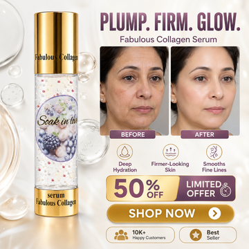 Fabulous Collagen Serum – Plump, Firm & Glow – Deep Hydration, Firmer-Looking Skin & Smoother Fine Lines – With Collagen, Hyaluronic Acid, Vitamin C, Peptides, Aloe Vera & Vitamin E – For Youthful, Radiant Skin