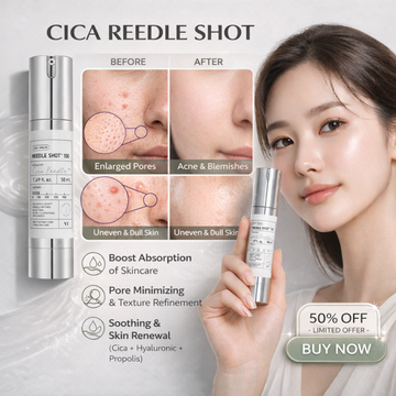 VT Cosmetics Cica Reedle Shot 100 | Micro-Spicule Booster with 95,000 Cica Reedles | Pore Minimizing, Texture Refinement & Skin Renewal